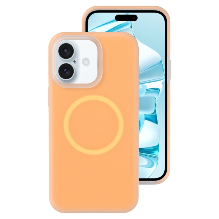 For iPhone 16 Plus Jelly Liquid Silicone MagSafe Magnetic Phone Case(Orange) - iPhone 16 Plus Cases by PMC Jewellery | Online Shopping South Africa | PMC Jewellery | Buy Now Pay Later Mobicred