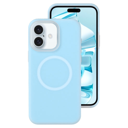 For iPhone 16 Plus Jelly Liquid Silicone MagSafe Magnetic Phone Case(Blue) - iPhone 16 Plus Cases by PMC Jewellery | Online Shopping South Africa | PMC Jewellery | Buy Now Pay Later Mobicred