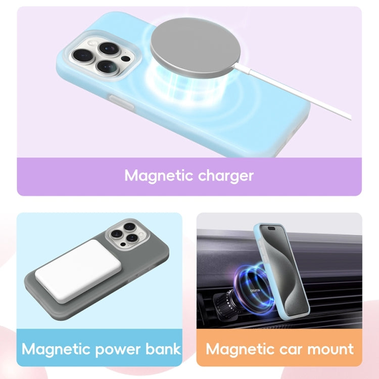 For iPhone 16 Pro Jelly Liquid Silicone MagSafe Magnetic Phone Case(Grey) - iPhone 16 Pro Cases by PMC Jewellery | Online Shopping South Africa | PMC Jewellery | Buy Now Pay Later Mobicred