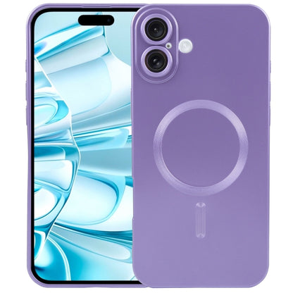 For iPhone 16 Liquid TPU Silicone Solid Color MagSafe Phone Case(Purple) - iPhone 16 Cases by PMC Jewellery | Online Shopping South Africa | PMC Jewellery | Buy Now Pay Later Mobicred