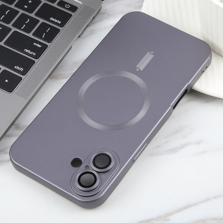 For iPhone 16 Liquid TPU Silicone Solid Color MagSafe Phone Case(Grey) - iPhone 16 Cases by PMC Jewellery | Online Shopping South Africa | PMC Jewellery | Buy Now Pay Later Mobicred