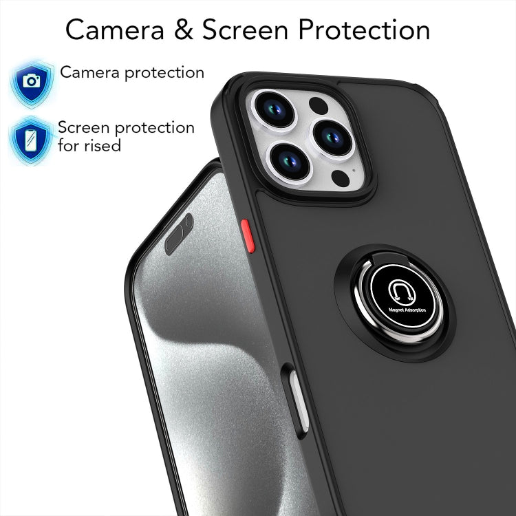 For iPhone 16 Pro Max Q Shadow 1 Series TPU + PC Phone Case with Ring(Black+Red) - iPhone 16 Pro Max Cases by PMC Jewellery | Online Shopping South Africa | PMC Jewellery | Buy Now Pay Later Mobicred