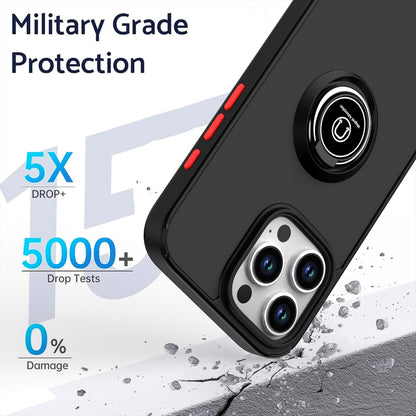 For iPhone 16 Pro Max Q Shadow 1 Series TPU + PC Phone Case with Ring(Black+Red) - iPhone 16 Pro Max Cases by PMC Jewellery | Online Shopping South Africa | PMC Jewellery | Buy Now Pay Later Mobicred