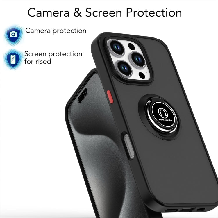 For iPhone 16 Pro Q Shadow 1 Series TPU + PC Phone Case with Ring(Royal Blue) - iPhone 16 Pro Cases by PMC Jewellery | Online Shopping South Africa | PMC Jewellery | Buy Now Pay Later Mobicred