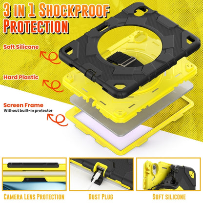 For iPad Air 11 2024 Spider Hand Grip Turntable Stand Tablet Case(Black Yellow) - iPad Air 11 2024 Cases by PMC Jewellery | Online Shopping South Africa | PMC Jewellery | Buy Now Pay Later Mobicred