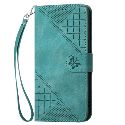 For Google Pixel 9 Pro XL YX0080 Grid Butterfly Embossed Pattern Flip Leather Phone Case with Lanyard(Light Blue) - Google Cases by PMC Jewellery | Online Shopping South Africa | PMC Jewellery | Buy Now Pay Later Mobicred