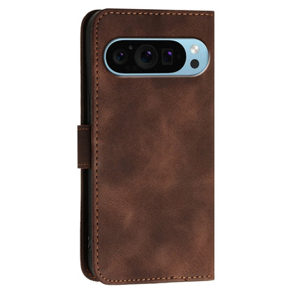 For Google Pixel 9 / 9 Pro YX0080 Grid Butterfly Embossed Pattern Flip Leather Phone Case with Lanyard(Coffee) - Google Cases by PMC Jewellery | Online Shopping South Africa | PMC Jewellery | Buy Now Pay Later Mobicred