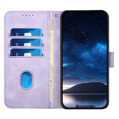 For Google Pixel 9 / 9 Pro YX0080 Grid Butterfly Embossed Pattern Flip Leather Phone Case with Lanyard(Light Purple) - Google Cases by PMC Jewellery | Online Shopping South Africa | PMC Jewellery | Buy Now Pay Later Mobicred