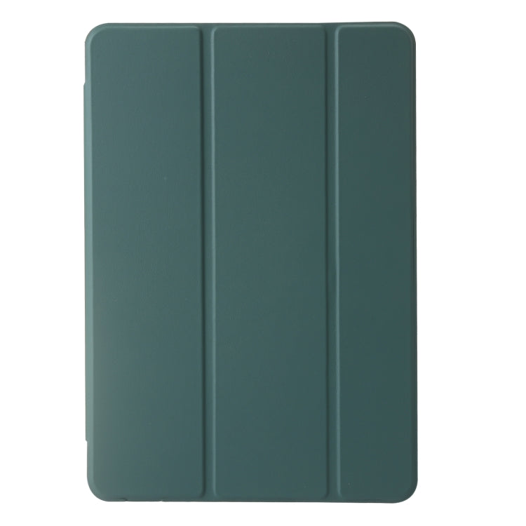 For Huawei Matepad SE 11 2024 Clear Acrylic 3-Fold Leather Tablet Case(Dark Green) - Huawei by PMC Jewellery | Online Shopping South Africa | PMC Jewellery | Buy Now Pay Later Mobicred