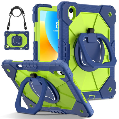 For Huawei Matepad 11.5 2023 Contrast Color Robot Silicone Hybrid PC Tablet Case(Navy Yellow Green) - Huawei by PMC Jewellery | Online Shopping South Africa | PMC Jewellery | Buy Now Pay Later Mobicred