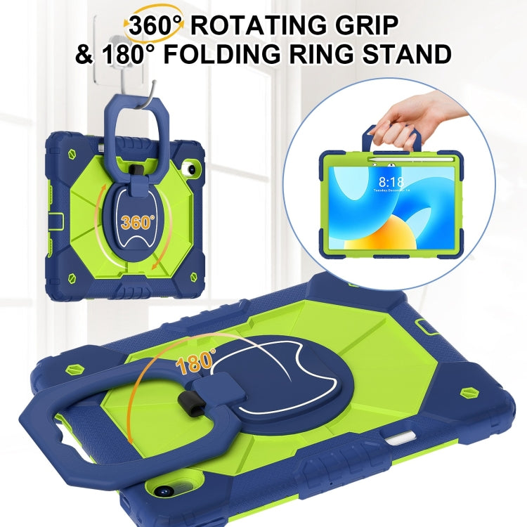 For Huawei Matepad 11.5 2023 Contrast Color Robot Silicone Hybrid PC Tablet Case(Navy Yellow Green) - Huawei by PMC Jewellery | Online Shopping South Africa | PMC Jewellery | Buy Now Pay Later Mobicred