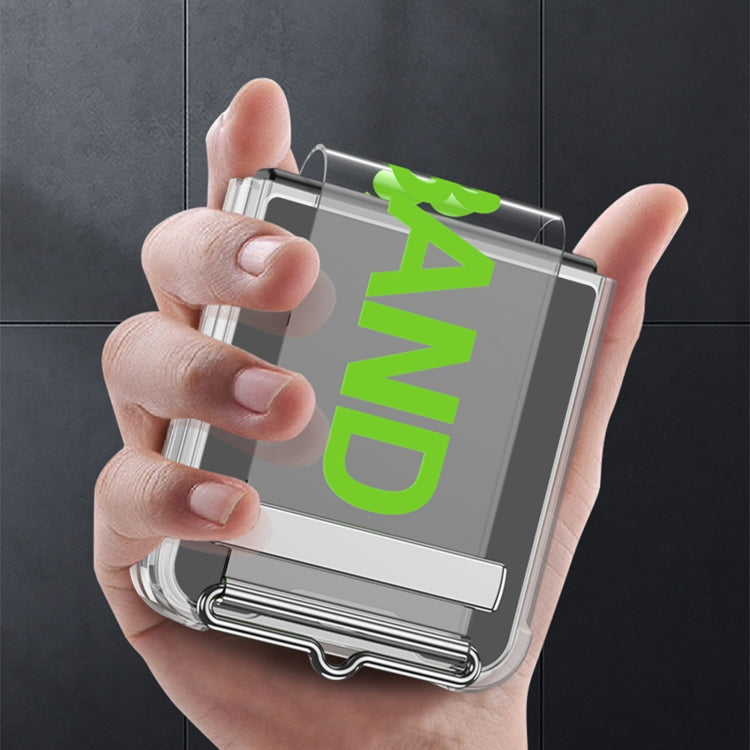 For Samsung Galaxy Z Flip6 GKK Clear Airbag Wristband Holder Phone Case(Transparent Green) - Galaxy Z Flip6 5G Cases by GKK | Online Shopping South Africa | PMC Jewellery | Buy Now Pay Later Mobicred