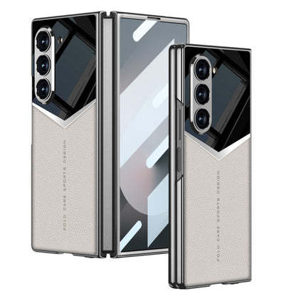 For Samsung Galaxy Z Fold6 GKK Integrated Plating Leather Knight Full Coverage Phone Case(Titanium Grey) - Galaxy Z Fold6 5G Cases by GKK | Online Shopping South Africa | PMC Jewellery | Buy Now Pay Later Mobicred