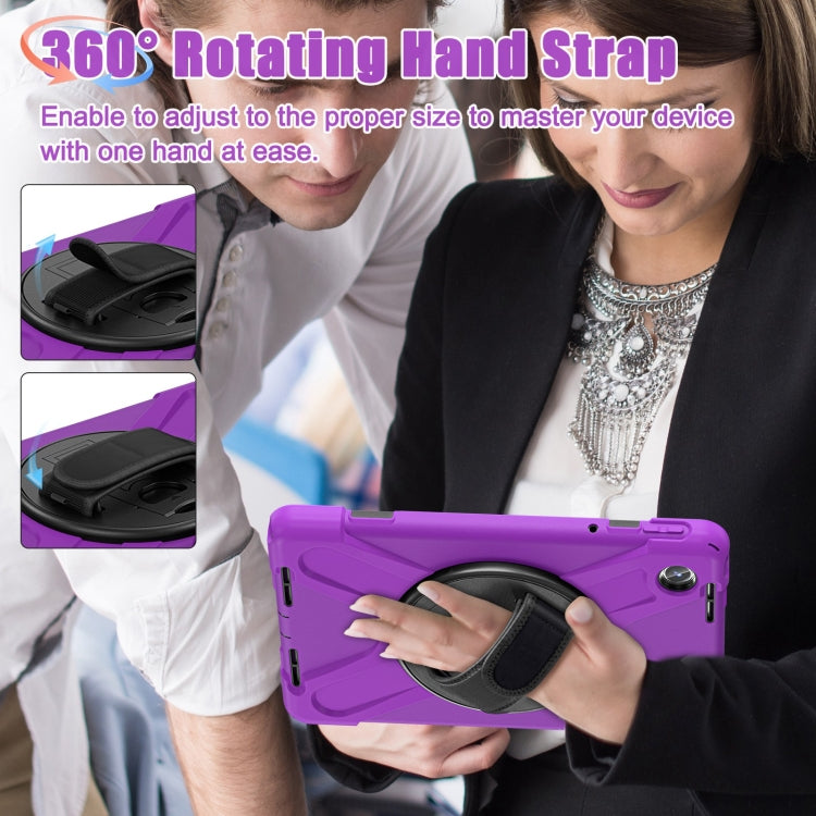 For Lenovo Tab M11 /Xiaomi Pad 11 2024 Rotatable Holder Silicone Hybrid PC Tablet Case with Shoulder Strap(Purple) - Lenovo by PMC Jewellery | Online Shopping South Africa | PMC Jewellery | Buy Now Pay Later Mobicred