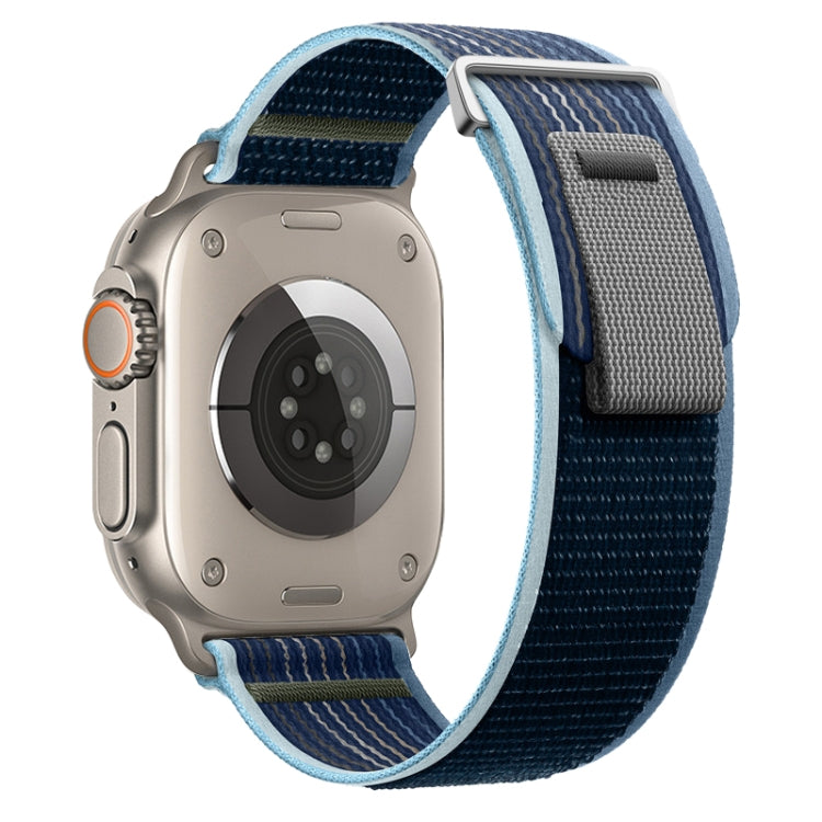 For Apple Watch Ultra 2 49mm Dual-Section Loop Nylon Watch Band(Storm Blue) - Watch Bands by PMC Jewellery | Online Shopping South Africa | PMC Jewellery | Buy Now Pay Later Mobicred