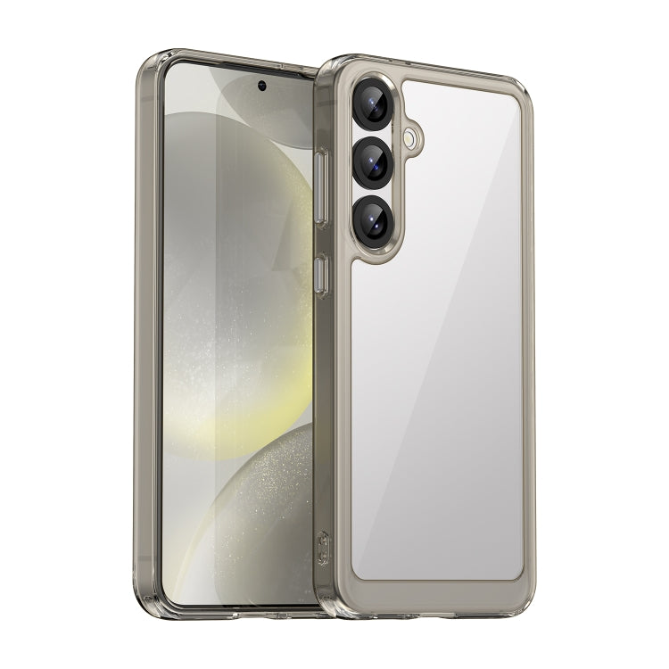 For Samsung Galaxy S25+ 5G Colorful Series Acrylic Hybrid TPU Phone Case(Transparent Grey) - Galaxy S25+ 5G Cases by PMC Jewellery | Online Shopping South Africa | PMC Jewellery | Buy Now Pay Later Mobicred