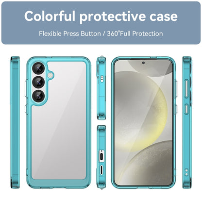 For Samsung Galaxy S25+ 5G Colorful Series Acrylic Hybrid TPU Phone Case(Transparent Blue) - Galaxy S25+ 5G Cases by PMC Jewellery | Online Shopping South Africa | PMC Jewellery | Buy Now Pay Later Mobicred