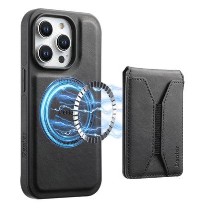 For iPhone 16 Pro Denior D17 Skin Feel MagSafe Detachable Card Slot Phone Case(Black) - iPhone 16 Pro Cases by Denior | Online Shopping South Africa | PMC Jewellery | Buy Now Pay Later Mobicred