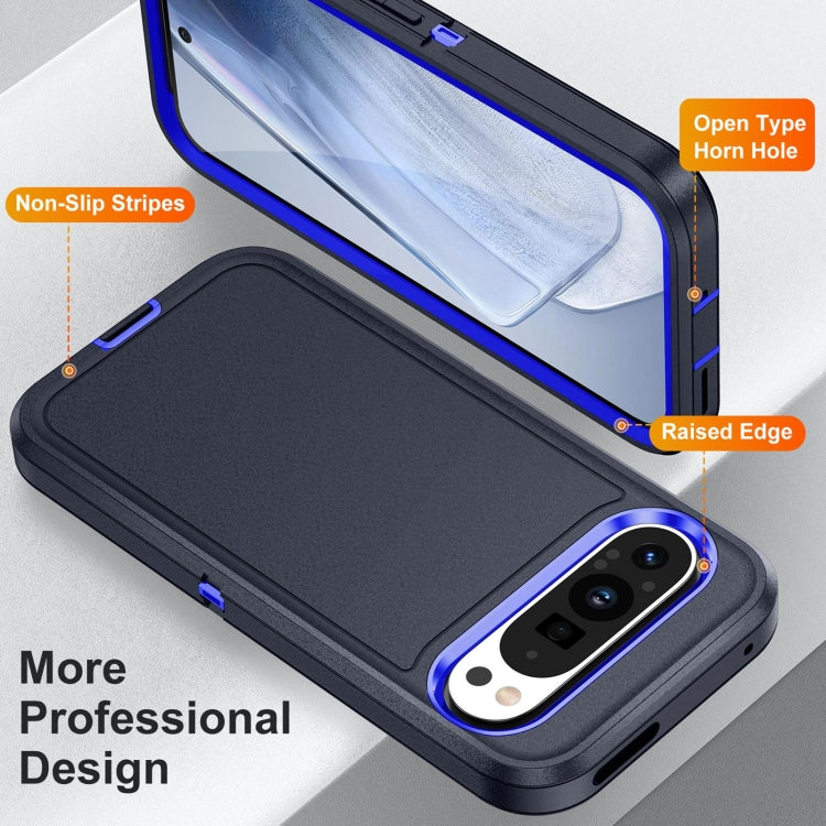 For Google Pixel 9 Life Waterproof Rugged PC + Silicone Phone Case(Dark Blue + Royal Blue) - Google Cases by PMC Jewellery | Online Shopping South Africa | PMC Jewellery | Buy Now Pay Later Mobicred