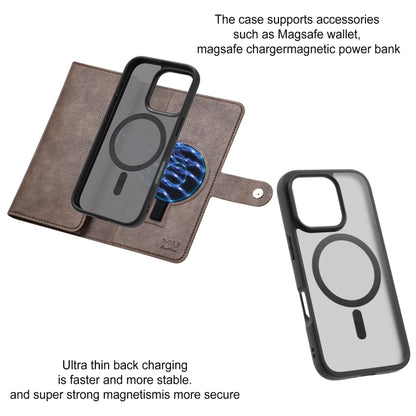 For iPhone 16 Pro ViLi GVA Series MagSafe Magnetic RFID Leather Phone Case(Coffee) - iPhone 16 Pro Cases by ViLi | Online Shopping South Africa | PMC Jewellery | Buy Now Pay Later Mobicred