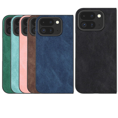 For Google Pixel 9 Pro Fold Black Frame PU Leather Full Coverage Phone Case(Black) - Google Cases by PMC Jewellery | Online Shopping South Africa | PMC Jewellery | Buy Now Pay Later Mobicred