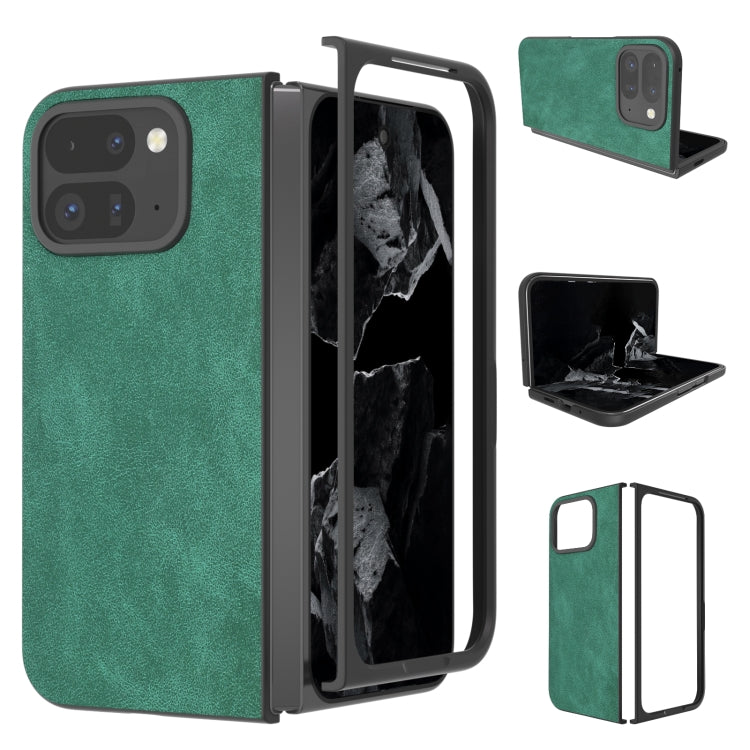 For Google Pixel 9 Pro Fold Black Frame PU Leather Full Coverage Phone Case(Green) - Google Cases by PMC Jewellery | Online Shopping South Africa | PMC Jewellery | Buy Now Pay Later Mobicred