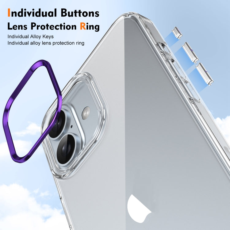 For iPhone 16 Plus Ice Feel HD Transparent PC Full Coverage Phone Case(Purple) - iPhone 16 Plus Cases by PMC Jewellery | Online Shopping South Africa | PMC Jewellery | Buy Now Pay Later Mobicred