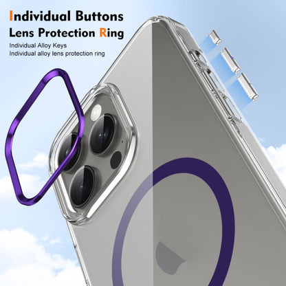 For iPhone 16 Pro Ice Feel HD Transparent MagSafe PC Full Coverage Phone Case(Purple) - iPhone 16 Pro Cases by PMC Jewellery | Online Shopping South Africa | PMC Jewellery | Buy Now Pay Later Mobicred