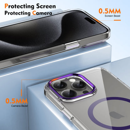 For iPhone 16 Pro Ice Feel HD Transparent MagSafe PC Full Coverage Phone Case(Purple) - iPhone 16 Pro Cases by PMC Jewellery | Online Shopping South Africa | PMC Jewellery | Buy Now Pay Later Mobicred