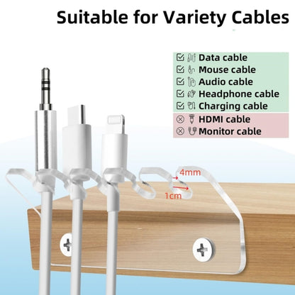 2pcs / Pack Acrylic Data Cable Storage Rack Charging Cable Storage Hook(Transparent) - Cable Organizer by PMC Jewellery | Online Shopping South Africa | PMC Jewellery | Buy Now Pay Later Mobicred