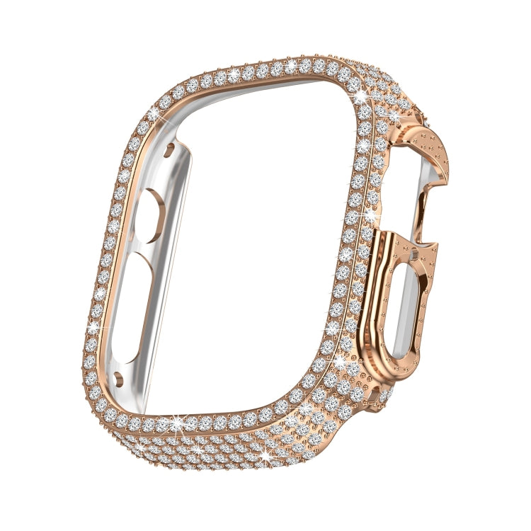 For Apple Watch Ultra / Ultra 2 49mm Hollowed Diamond PC Watch Case(Rose Gold) - Watch Cases by PMC Jewellery | Online Shopping South Africa | PMC Jewellery | Buy Now Pay Later Mobicred