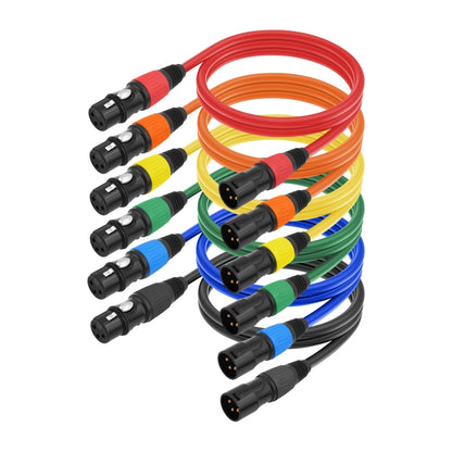 6 Color / Set JC1015 XLR 3pin Male to Female Audio Cable, Length:1m - Microphone Audio Cable & Connector by PMC Jewellery | Online Shopping South Africa | PMC Jewellery | Buy Now Pay Later Mobicred