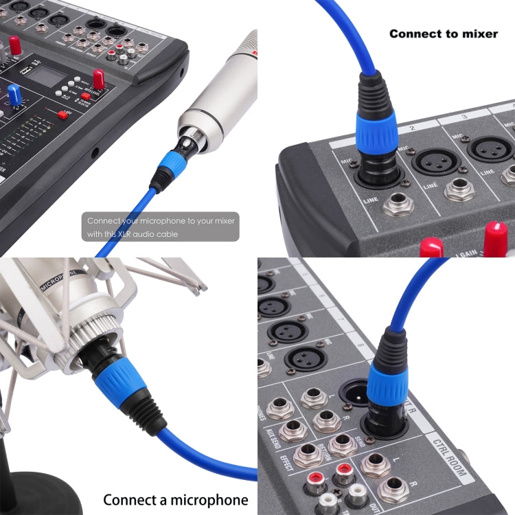 6 Color / Set JC1015 XLR 3pin Male to Female Audio Cable, Length:1m - Microphone Audio Cable & Connector by PMC Jewellery | Online Shopping South Africa | PMC Jewellery | Buy Now Pay Later Mobicred