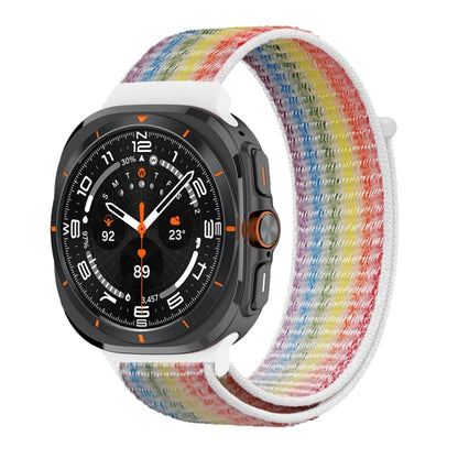 For Samsung Galaxy Watch Ultra 47mm Plastic Connector Nylon Loop Watch Band(Colorful) - Watch Bands by PMC Jewellery | Online Shopping South Africa | PMC Jewellery | Buy Now Pay Later Mobicred