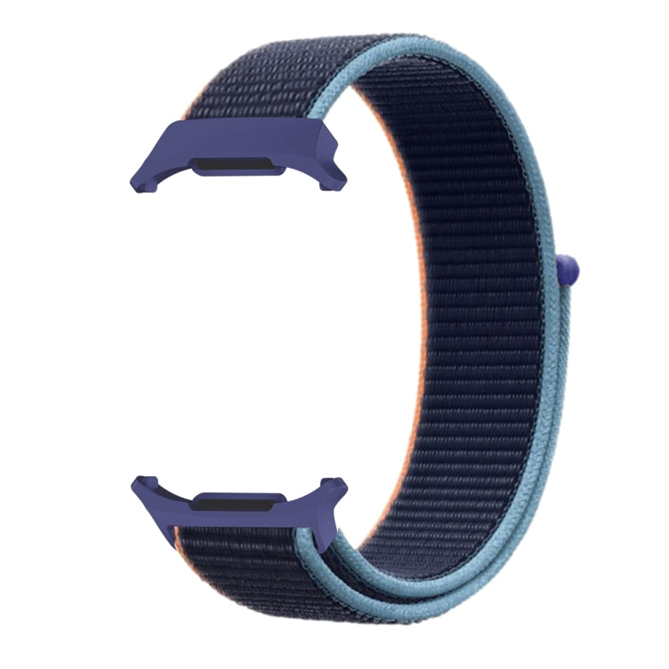 For Samsung Galaxy Watch Ultra 47mm Plastic Connector Nylon Loop Watch Band(Dark Navy Bblue) - Watch Bands by PMC Jewellery | Online Shopping South Africa | PMC Jewellery | Buy Now Pay Later Mobicred