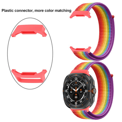 For Samsung Galaxy Watch Ultra 47mm Plastic Connector Nylon Loop Watch Band(Dark Navy Bblue) - Watch Bands by PMC Jewellery | Online Shopping South Africa | PMC Jewellery | Buy Now Pay Later Mobicred