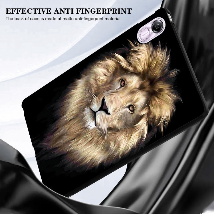 For Huawei MatePad SE 11 2024 Color Painting Pattern Smart Tablet TPU Case(Lion) - Huawei by PMC Jewellery | Online Shopping South Africa | PMC Jewellery | Buy Now Pay Later Mobicred