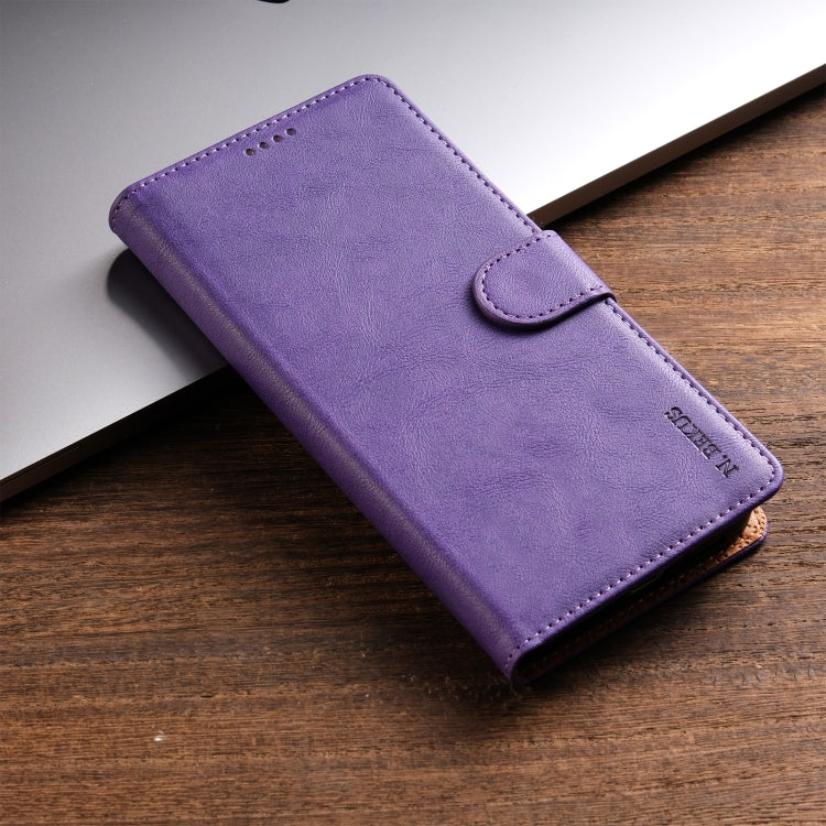 For OPPO Reno11 F 5G N.BEKUS CSJ-P1 Solid Color Leather Phone Case(Purple) - Reno11 F Cases by N.BEKUS | Online Shopping South Africa | PMC Jewellery | Buy Now Pay Later Mobicred