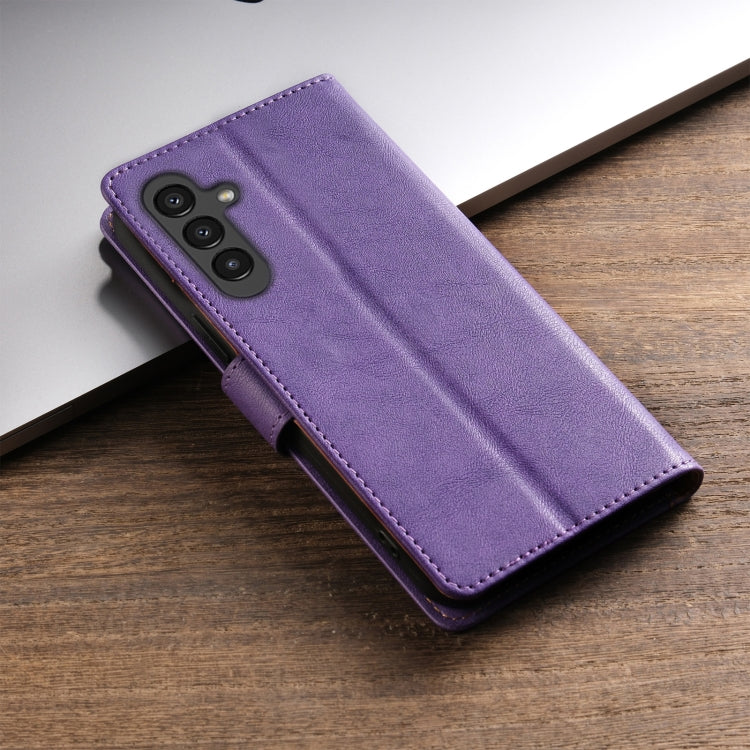 For Samsung Galaxy S24+ 5G N.BEKUS CSJ-P1 Solid Color Leather Phone Case(Purple) - Galaxy S24+ 5G Cases by N.BEKUS | Online Shopping South Africa | PMC Jewellery | Buy Now Pay Later Mobicred