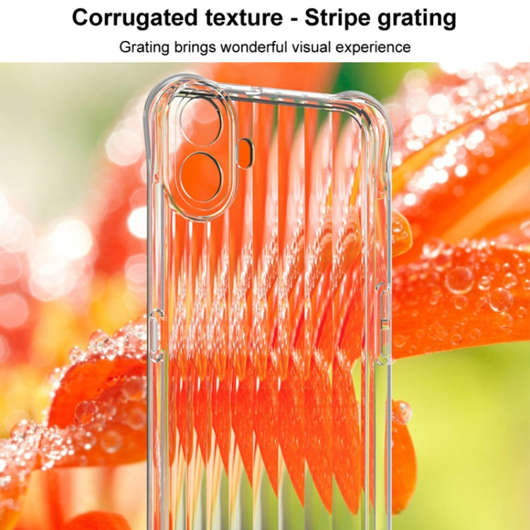 For Nothing CMF Phone 1 IMAK Corrugated Texture Airbag TPU Phone Case(Transparent) - More Brand by imak | Online Shopping South Africa | PMC Jewellery | Buy Now Pay Later Mobicred