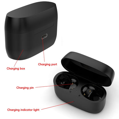 For Jabra Elite 4 / Elite 3 Wireless Bluetooth Earphone Charging Box(Black) - Other Accessories by PMC Jewellery | Online Shopping South Africa | PMC Jewellery | Buy Now Pay Later Mobicred