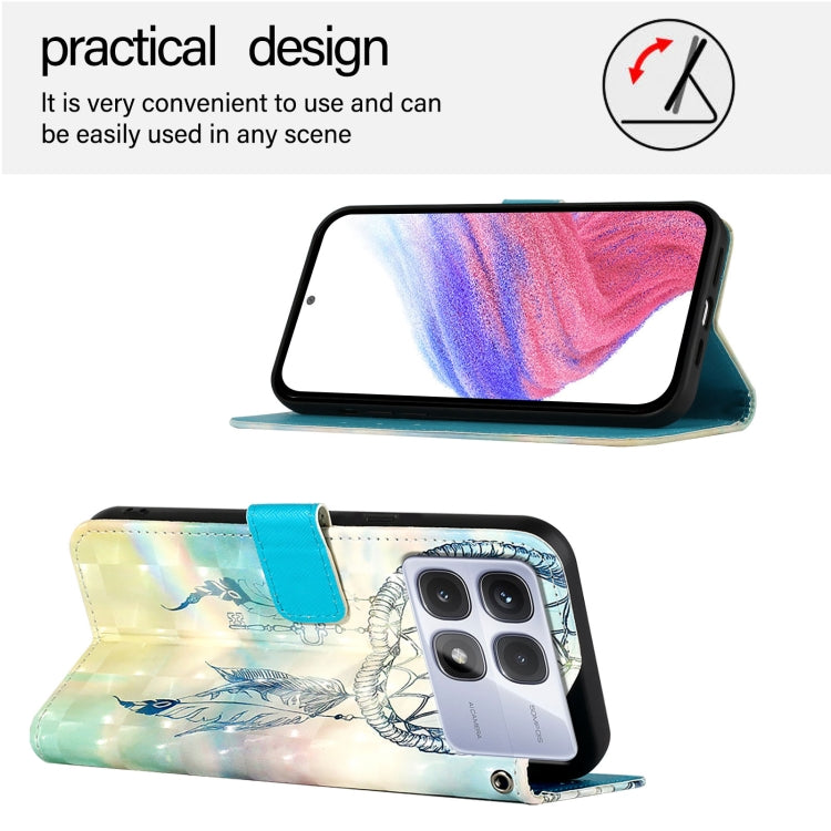 For Redmi K70 Ultra 5G Global 3D Painting Horizontal Flip Leather Phone Case(Dream Wind Chimes) - Xiaomi Cases by PMC Jewellery | Online Shopping South Africa | PMC Jewellery | Buy Now Pay Later Mobicred