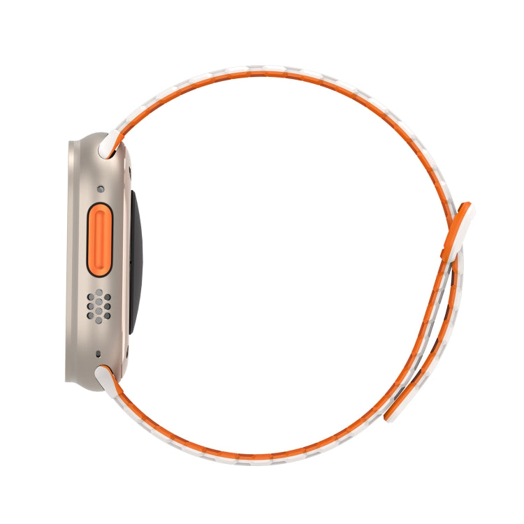 For Apple Watch Series 5 44mm DUX DUCIS KJ Series Magnetic Buckle Silicone Watch Band(Starlight Orange) - Watch Bands by DUX DUCIS | Online Shopping South Africa | PMC Jewellery | Buy Now Pay Later Mobicred