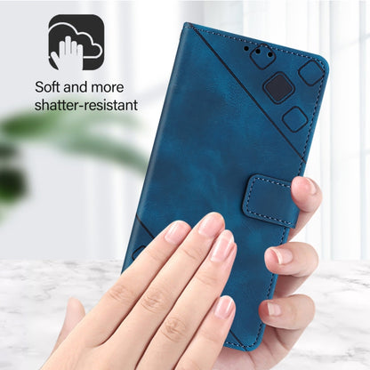 For Redmi K70 Ultra 5G Global Skin-feel Embossed Leather Phone Case(Blue) - Xiaomi Cases by PMC Jewellery | Online Shopping South Africa | PMC Jewellery | Buy Now Pay Later Mobicred