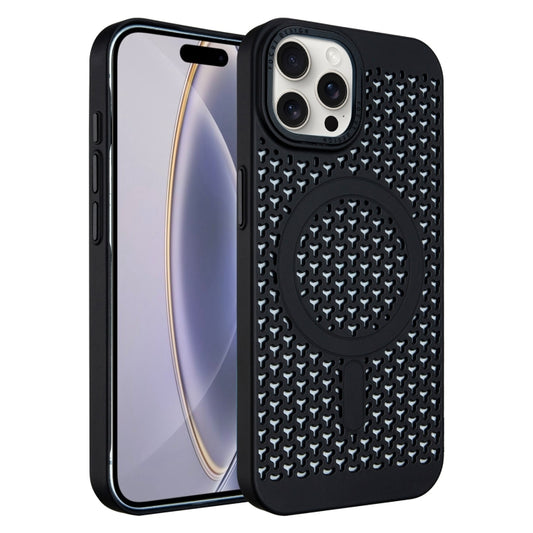 For iPhone 16 Pro Ice Feeling Cooling MagSafe Magnetic Phone Case(Black) - iPhone 16 Pro Cases by PMC Jewellery | Online Shopping South Africa | PMC Jewellery | Buy Now Pay Later Mobicred