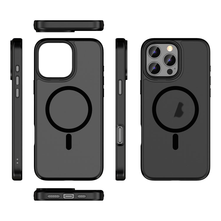 For iPhone 16 Pro Max Skin Feel Frosted MagSafe Magnetic Phone Case(Transparent Black) - iPhone 16 Pro Max Cases by PMC Jewellery | Online Shopping South Africa | PMC Jewellery | Buy Now Pay Later Mobicred