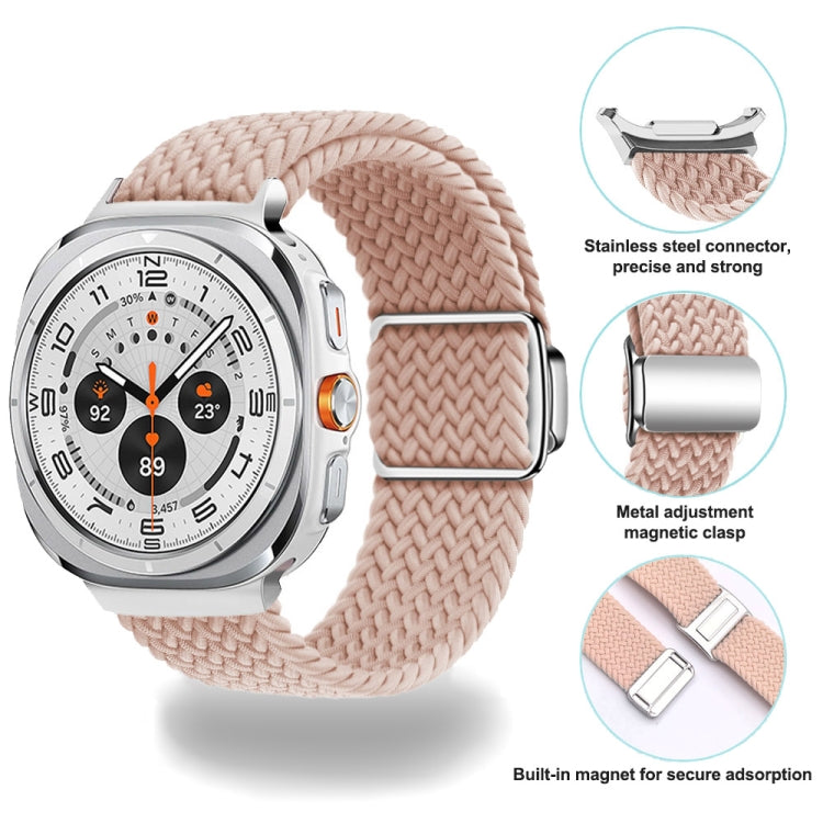 For Samsung Galaxy Watch Ultra 47mm Nylon Loop Magnetic Buckle Watch Band(Orange) - Watch Bands by PMC Jewellery | Online Shopping South Africa | PMC Jewellery | Buy Now Pay Later Mobicred