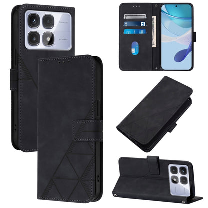 For Redmi K70 Ultra 5G Global Crossbody 3D Embossed Flip Leather Phone Case(Black) - Xiaomi Cases by PMC Jewellery | Online Shopping South Africa | PMC Jewellery | Buy Now Pay Later Mobicred