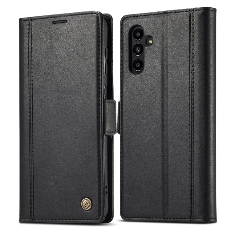 For Samsung Galaxy S24 FE 5G LC.IMEEKE Skin-friendly Card Slots Leather Phone Case(Black) - Galaxy S24 FE 5G Cases by LC.IMEEKE | Online Shopping South Africa | PMC Jewellery | Buy Now Pay Later Mobicred