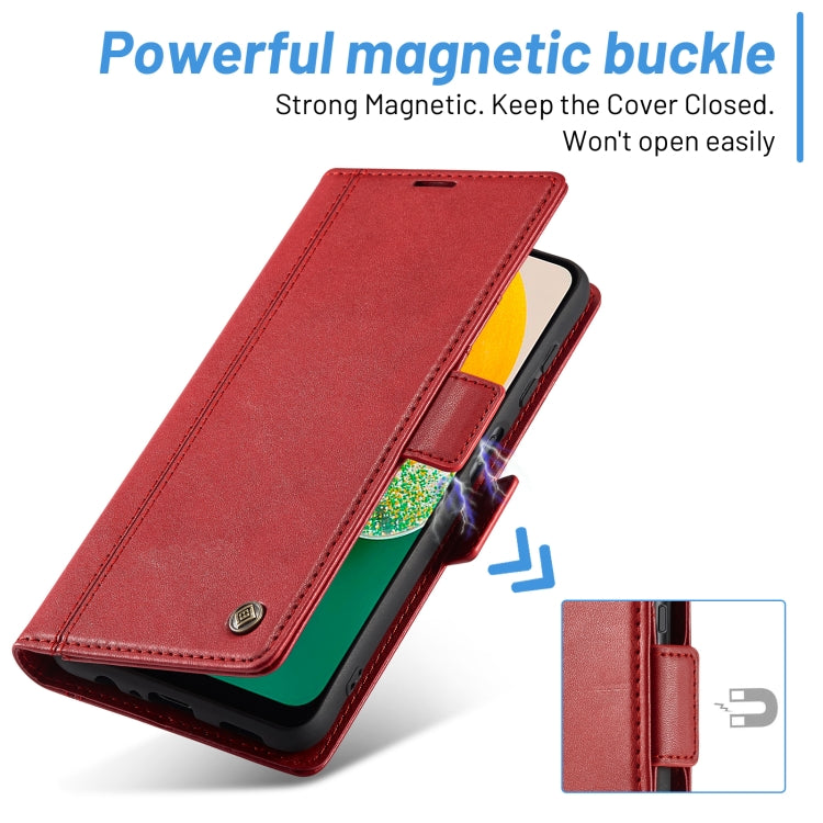 For Samsung Galaxy S24 FE 5G LC.IMEEKE Skin-friendly Card Slots Leather Phone Case(Red) - Galaxy S24 FE 5G Cases by LC.IMEEKE | Online Shopping South Africa | PMC Jewellery | Buy Now Pay Later Mobicred